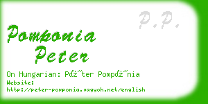pomponia peter business card